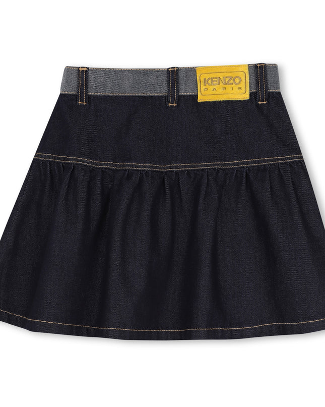 kids atelier kenzo Blue Denim Skirt
