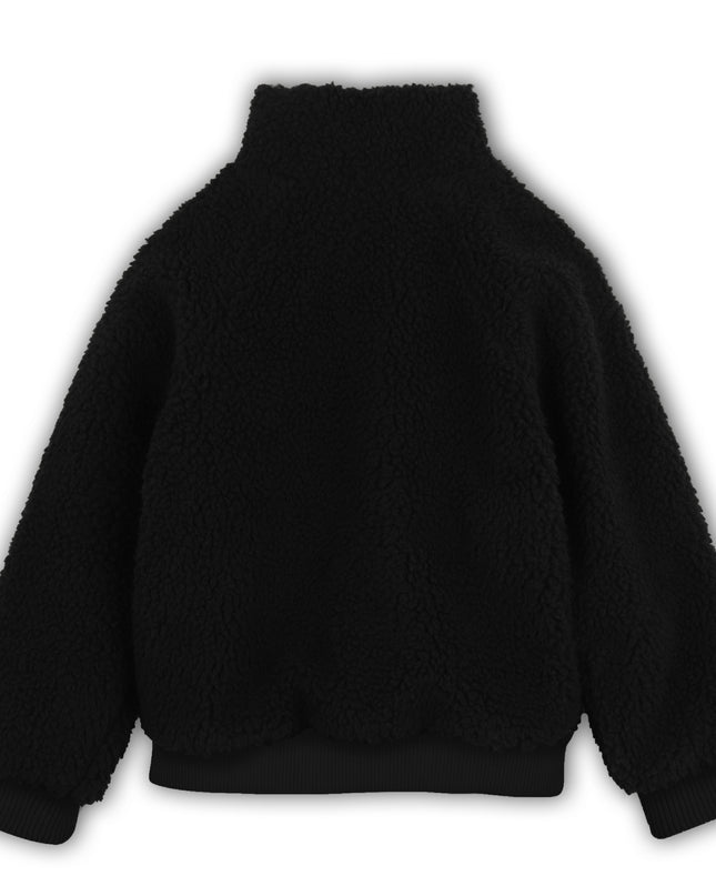 kidsatelier-KENZO-Black Faux Shearling Jacket