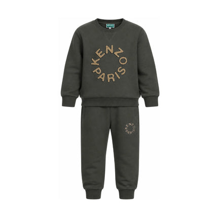 kidsatelier-KENZO-Green Logo Sweat Set