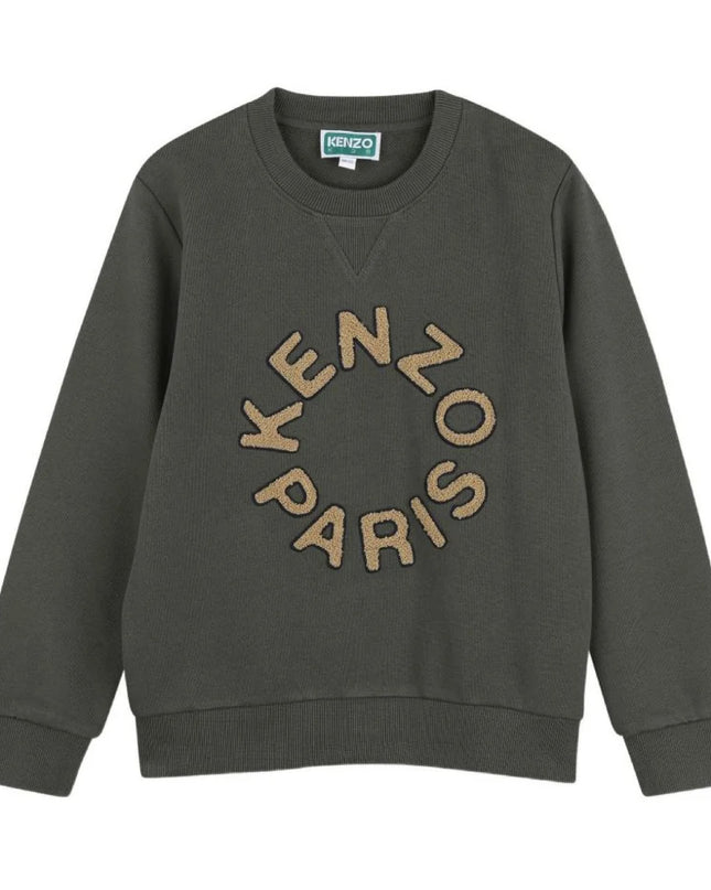 kidsatelier-KENZO-Green Logo Sweat Set