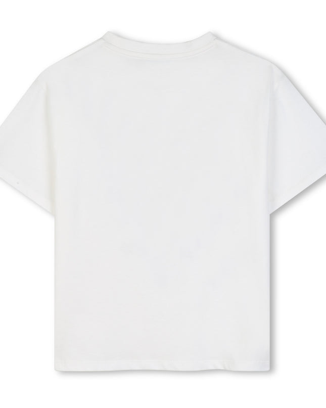 kids atelier kenzo White Logo T‑Shirt
