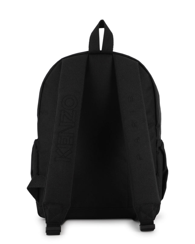 kidsatelier-KENZO-Black Embroidered Backpack