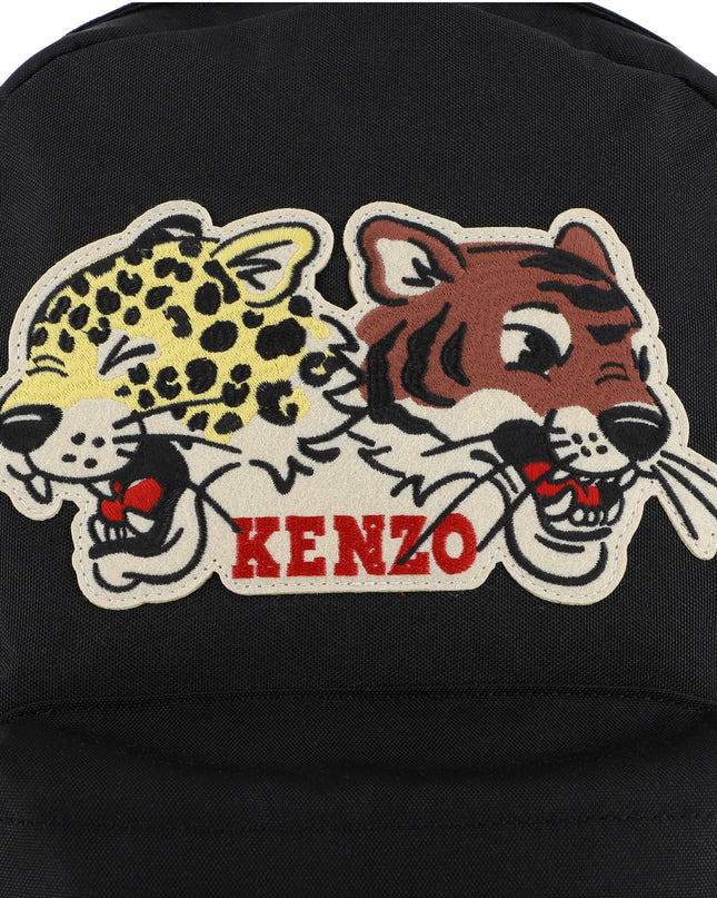 kidsatelier-KENZO-Black Embroidered Backpack