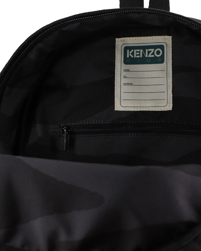 kidsatelier-KENZO-Black Embroidered Backpack