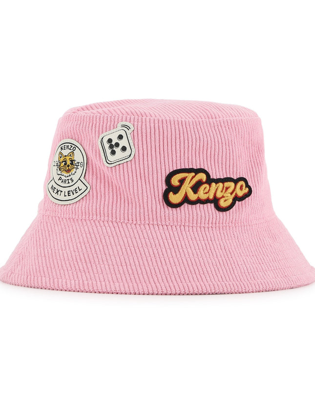 kidsatelier-KENZO-Pink Corduroy Bucket Hat