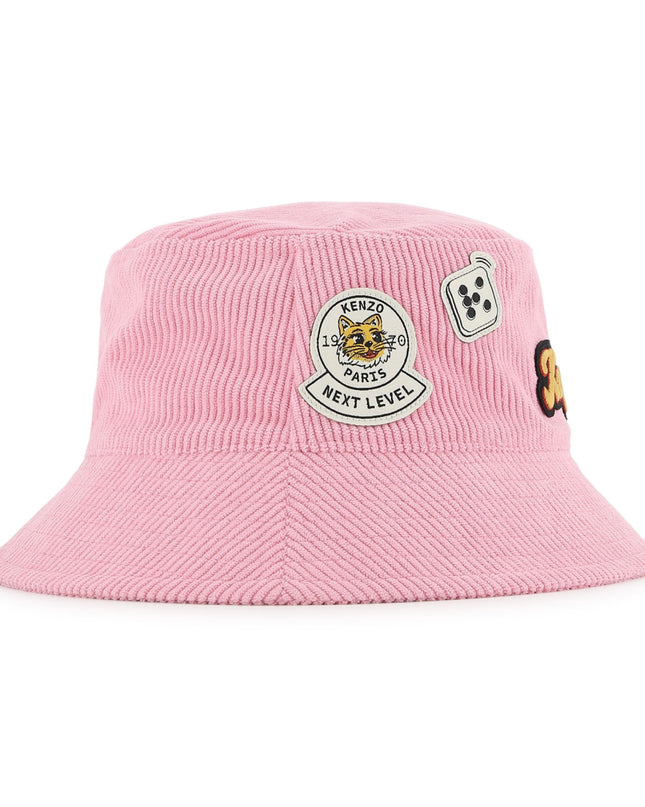 kidsatelier-KENZO-Pink Corduroy Bucket Hat