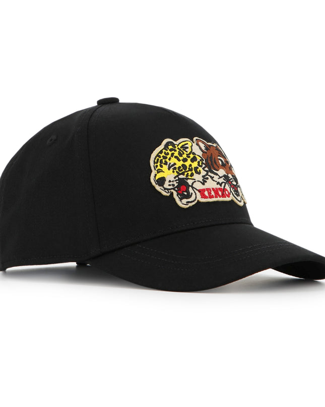 kidsatelier-KENZO-Black Embroidered Cap