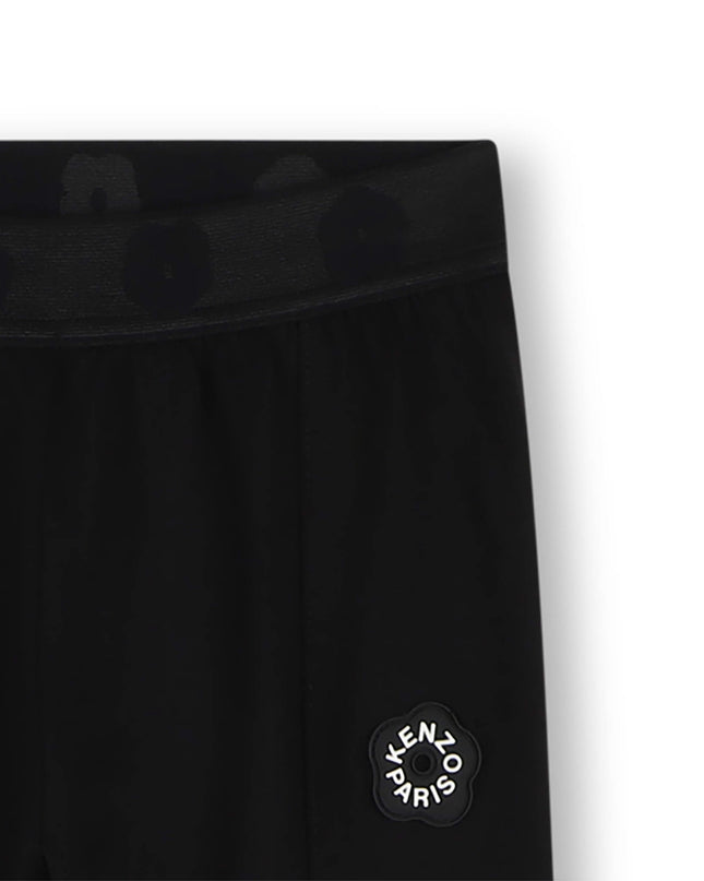 kidsatelier-KENZO-Black Flared Jersey Pants