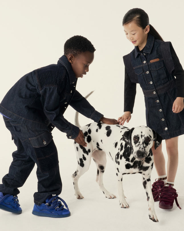 kids atelier lanvin Blue Low‑Top Sneakers
