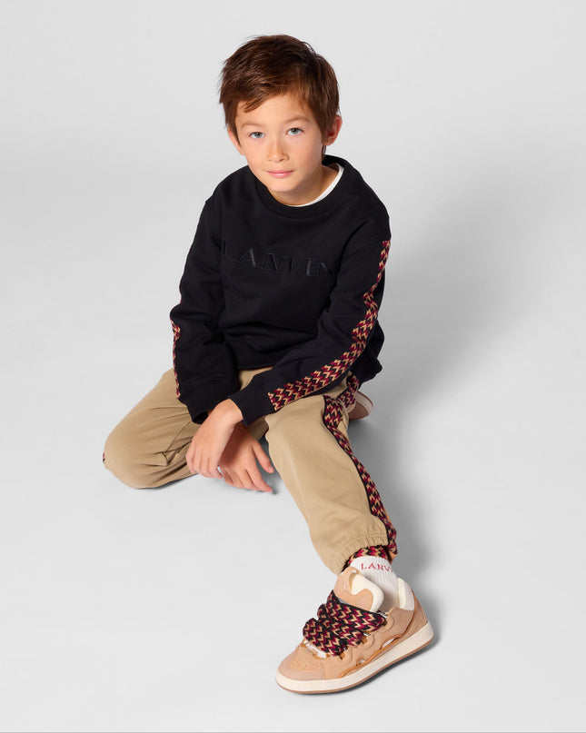 kids atelier lanvin Beige Low‑Top Trainers