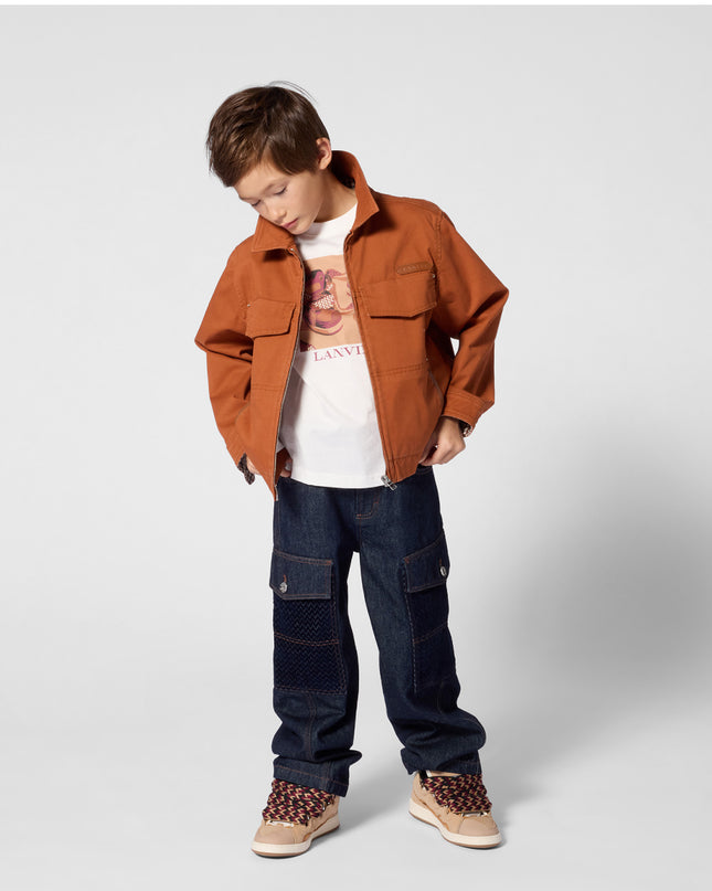kids atelier lanvin Beige Low‑Top Trainers