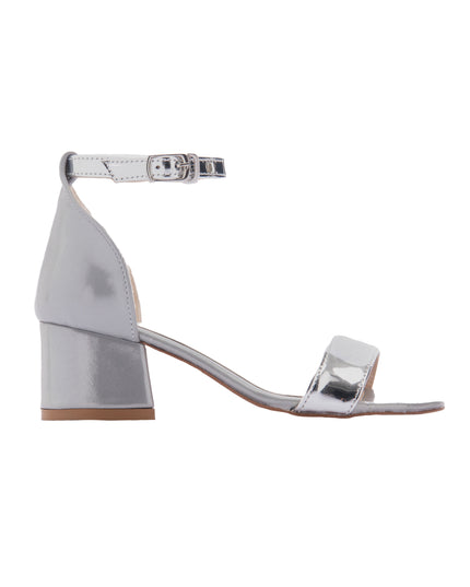 kids atelier la perla Silver Sandal-Strap Heels