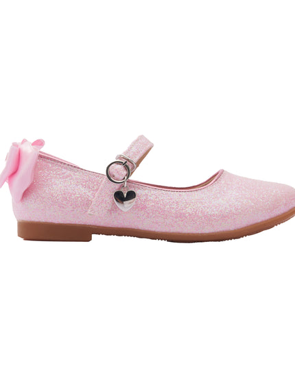 Pink Bubblegum Glitter Bow Flats