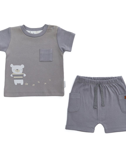 Andy Wawa-GREY-BABY SET 2 PCS SET LITTLE WAWA BEAR-AC22772