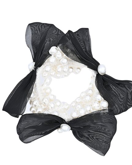 mimi tutu-MTPCS25010-Bows & Pearls Scrunchie