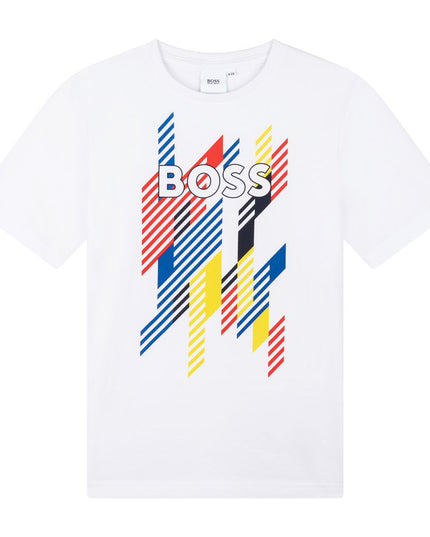 BOSS-KB-WHITE-SHORT SLEEVES TEE-SHIRT-J25N41-10B