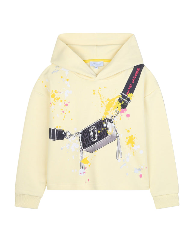 Kids Atelier-Marc Jacobs-Straw Yellow Hooded Sweatshirt