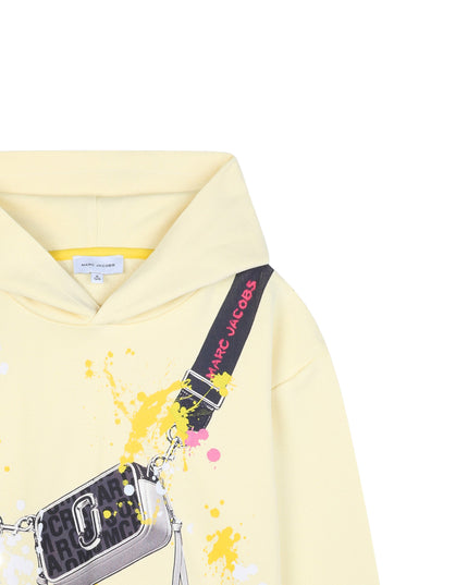 Kids Atelier-Marc Jacobs-Straw Yellow Hooded Sweatshirt