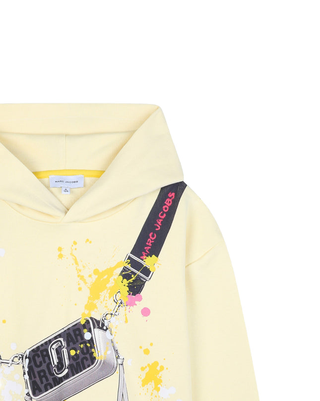 Kids Atelier-Marc Jacobs-Straw Yellow Hooded Sweatshirt