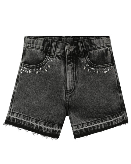 Kids Atelier-Marc Jacobs-Black Denim Shorts
