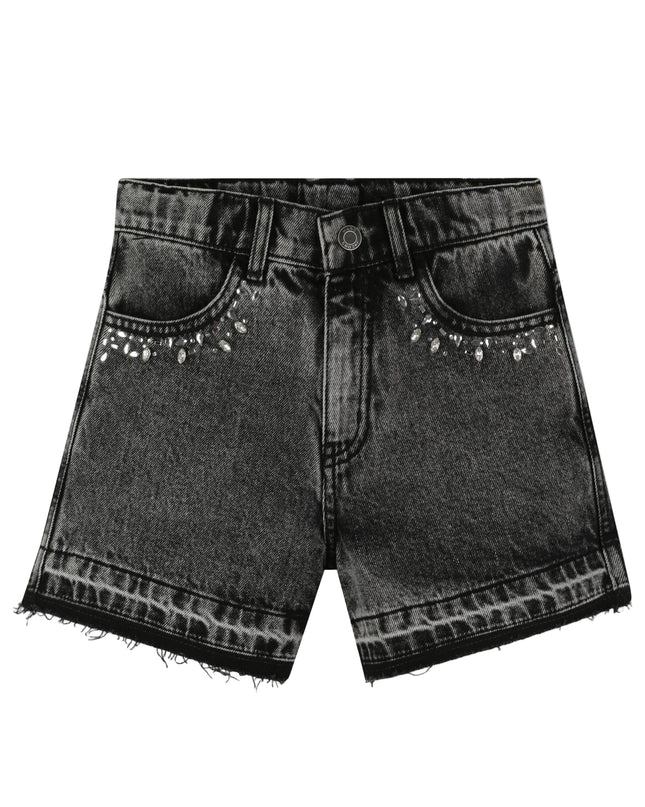 Kids Atelier-Marc Jacobs-Black Denim Shorts