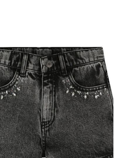 Kids Atelier-Marc Jacobs-Black Denim Shorts