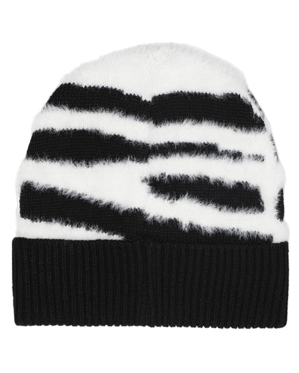 Kids Atelier-Marc Jacobs-Kids Black and White Zebra Beanie