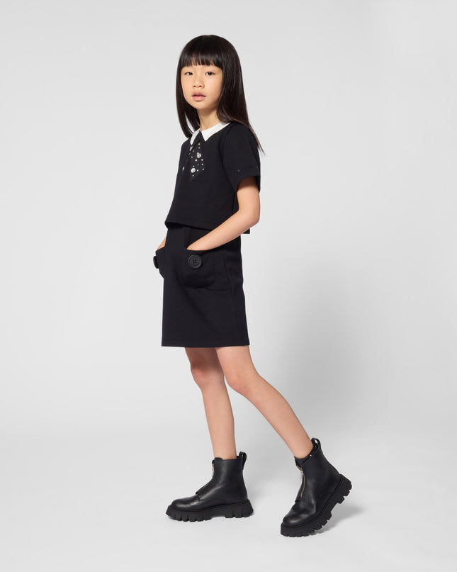 Kids Atelier MARC JACOBS Black Bow Collar Dress