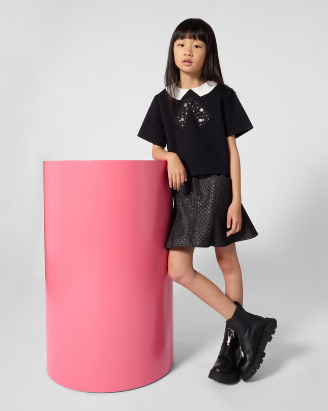 Kids Atelier MARC JACOBS Black Studded Denim Skirt