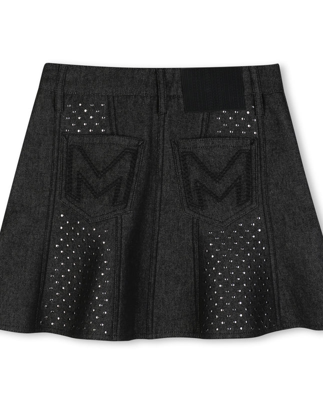 Kids Atelier MARC JACOBS Black Studded Denim Skirt