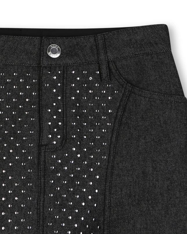 Kids Atelier MARC JACOBS Black Studded Denim Skirt