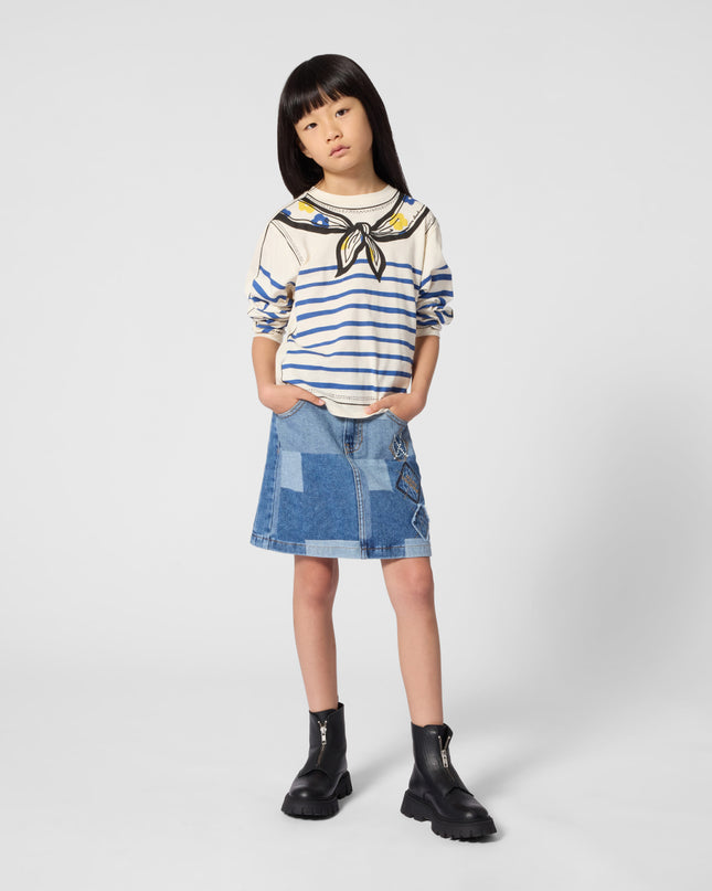 Kids Atelier MARC JACOBS Blue Patchwork Denim Skirt