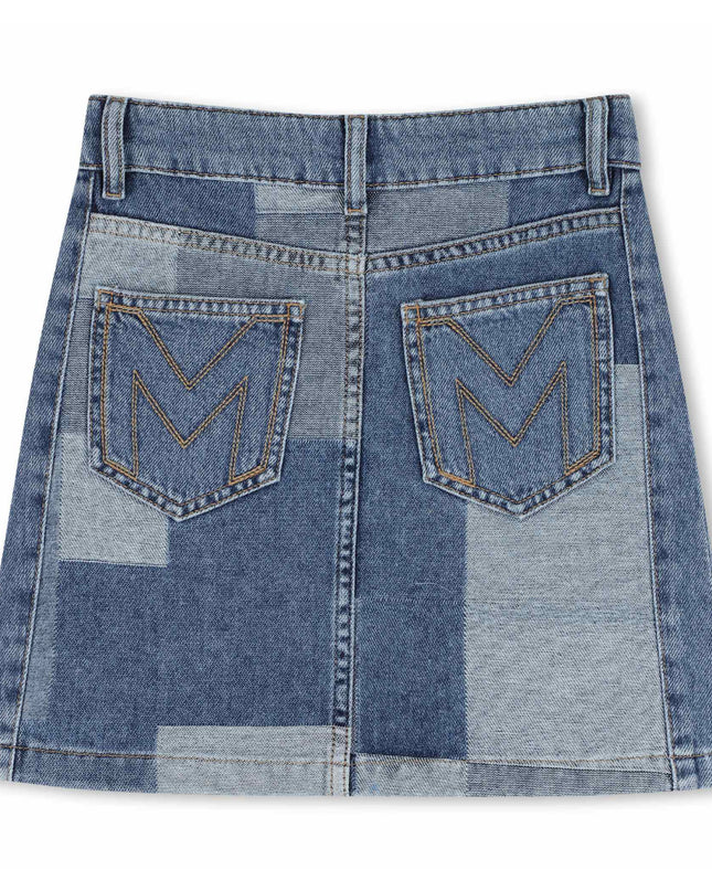 Kids Atelier MARC JACOBS Blue Patchwork Denim Skirt