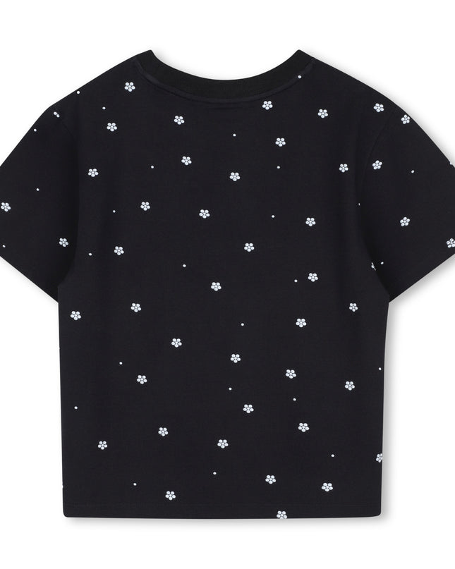 Kids Atelier MARC JACOBS Black Floral Logo Tee
