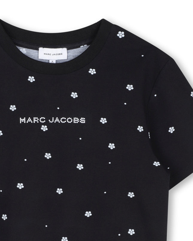 Kids Atelier MARC JACOBS Black Floral Logo Tee