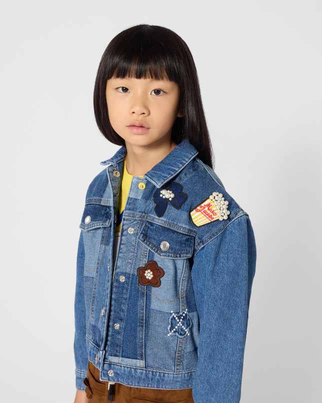 Kids Atelier MARC JACOBS Blue Patchwork Denim Jacket