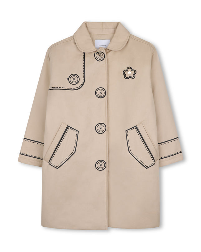 Kids Atelier MARC JACOBS Beige Trompe L'Oeil Trench Coat