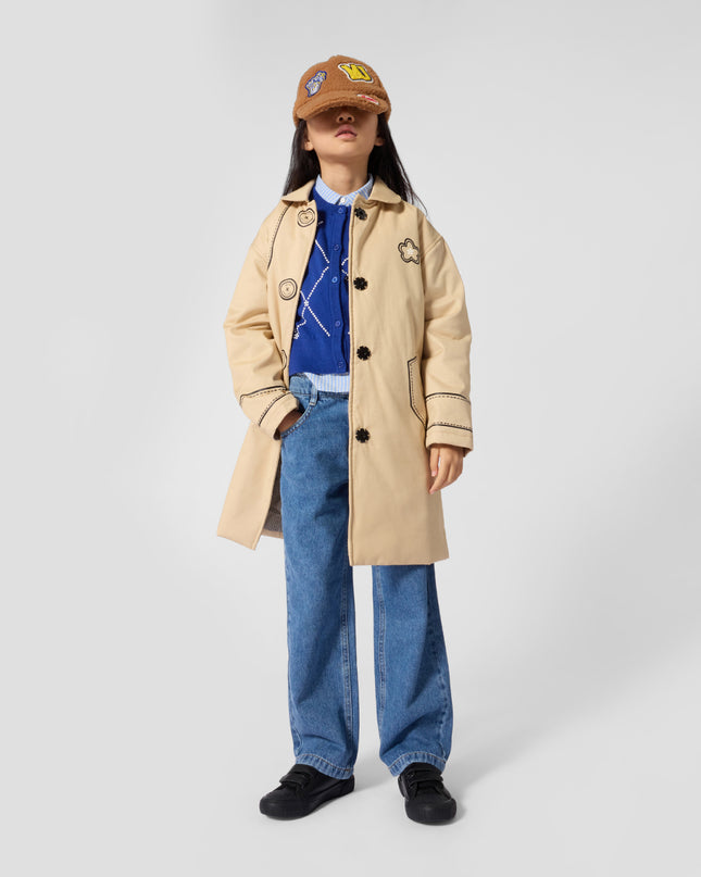 Kids Atelier MARC JACOBS Beige Trompe L'Oeil Trench Coat