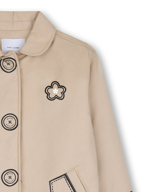 Kids Atelier MARC JACOBS Beige Trompe L'Oeil Trench Coat