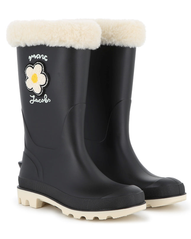 Kids Atelier MARC JACOBS Black Daisy Rain Boots