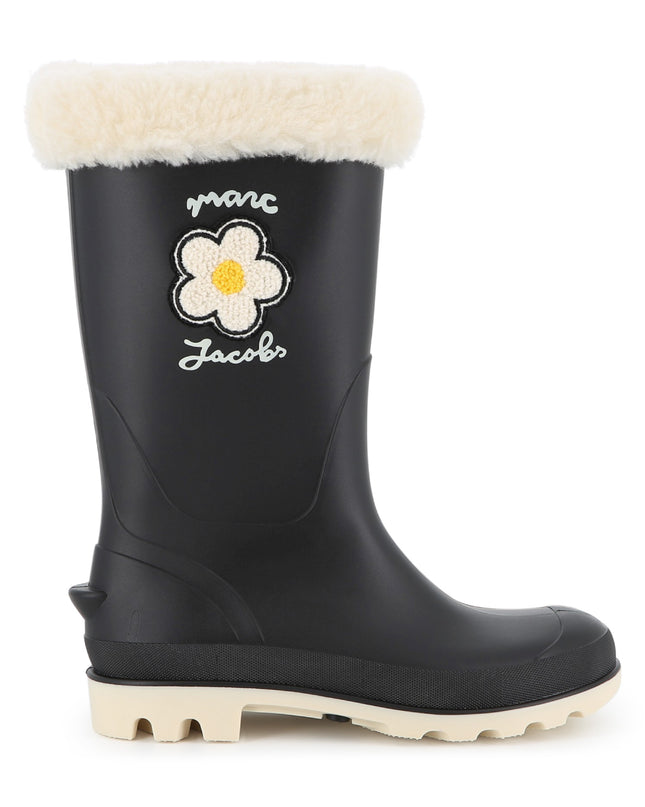 Kids Atelier MARC JACOBS Black Daisy Rain Boots
