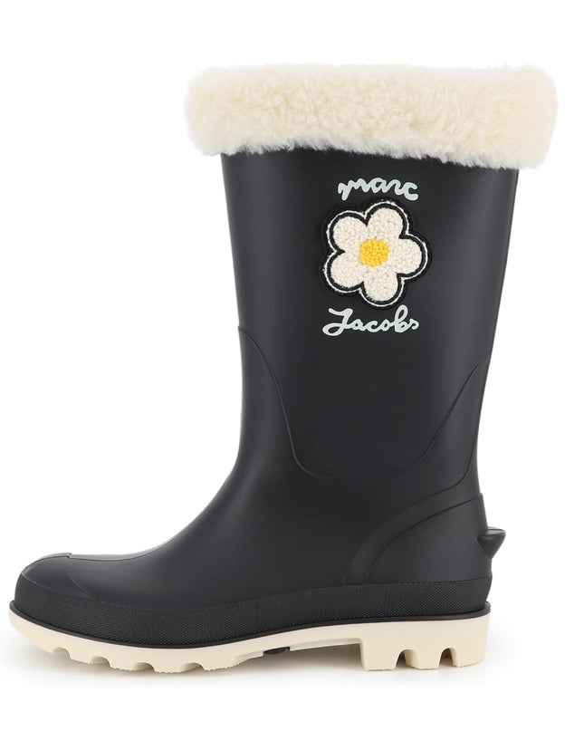 Kids Atelier MARC JACOBS Black Daisy Rain Boots
