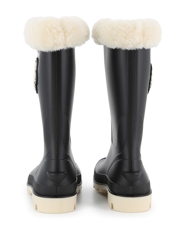 Kids Atelier MARC JACOBS Black Daisy Rain Boots