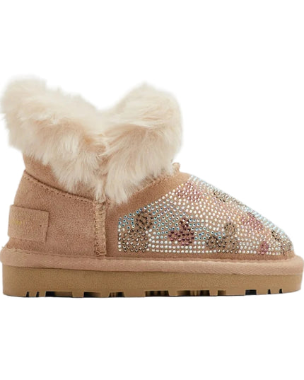 kids atelier master of arts Beige Microstud Mickey Winter Boots