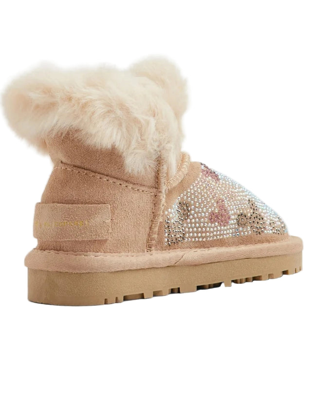 kids atelier master of arts Beige Microstud Mickey Winter Boots