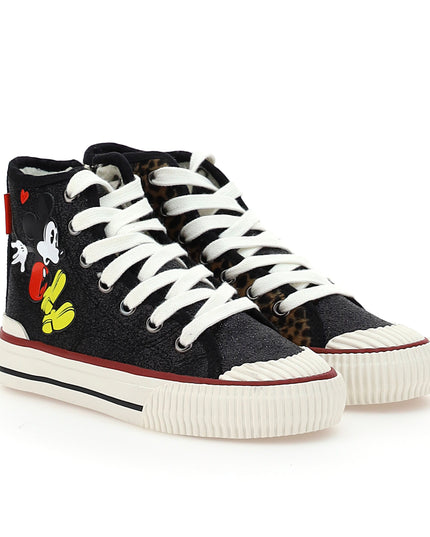 kids atelier master of arts Black Mickey Leopad High Top Sneakers