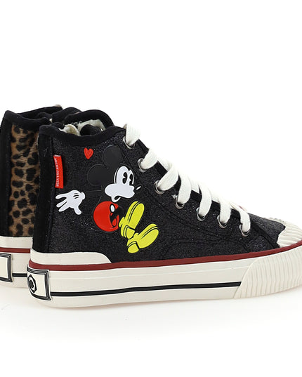 kids atelier master of arts Black Mickey Leopad High Top Sneakers