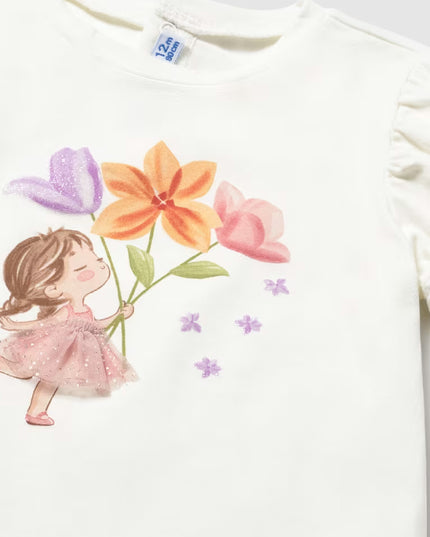 kids atelier mayoral White Doll T-Shirt