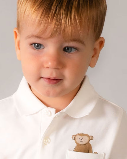Kids atelier mayoral White Animal Polo