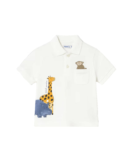 kids atelier mayoral White Animal Polo